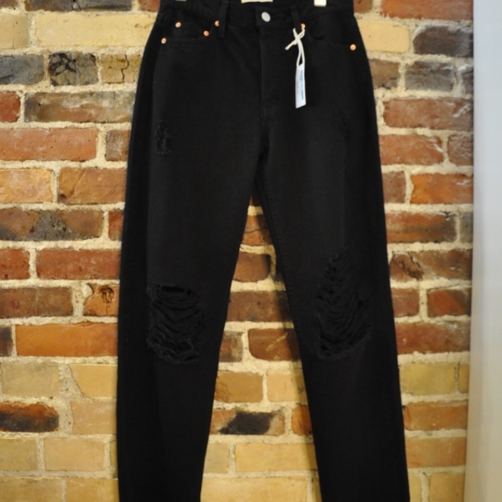 Michelle by Comune NWT destroyed black denim